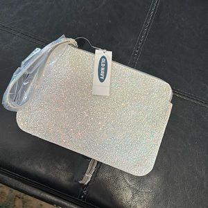Old Navy Coloured Glitter Zip Purse with Tags